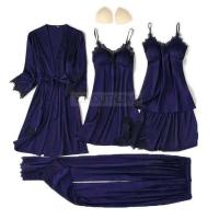 Conjunto de mujer y encaje, pijama de verano con pantalón, ropa casual para el hogar, bata estilo kimono, PJS - details 9