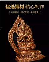 Vajrasattva Nepal hecho a mano tibetano tántrico cobre puro dorado adoración del hogar estatua de Buda adorno de práctica - details 2