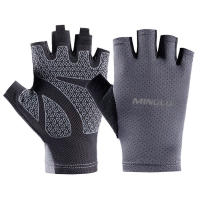 Guantes de Ciclismo de medio dedo acolchados, ligeros, transpirables, antideslizantes, amortiguadores, 1 par - details 9