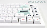 Teclas PBT de 141 teclas para juegos, Teclado mecánico MX Switch, juego blanco Simple, perfil XDA, sublimación DIY - details 9