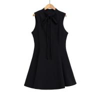 Vestido sin mangas de línea A, falda corta de moda para mujer en poliéster, verano 2025 - details 0