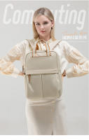 Mochila para ordenador portátil de 14 pulgadas, bolso portátil femenino de gran capacidad, moda de lujo, Color caqui, tela Oxford, bolsas de viaje de negocios para mujer, impermeables - details 6