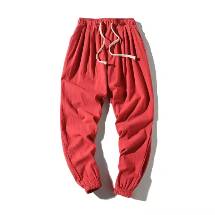 Pantalones de verano para hombre, finos, informales, versátiles, 100% algodón puro hasta la tobillera. - 1