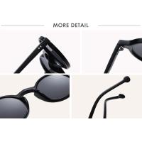 Gafas de Sol Redondas Pequeñas para Mujer Gafas de Sol Marrones de Diseñador Vintage con Montura Redonda y Remaches - details 9