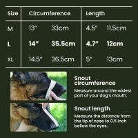 BRONZEDOG Bozal de Alambre para Perros de Pastor alemán para Perros medianos y Grandes, Cesta de Metal Durable Ajustable para morder, Masticar ladridos (L) - details 1