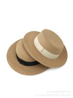 INS primavera y verano sombrero de copa para mujer paja vacaciones junto al mar sombrilla simple moda sombrero de paja sombrero superior plano - details 7