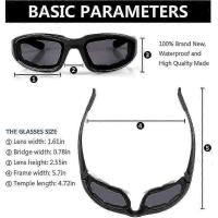 3 pares de gafas antiultravioleta en gafas de sol para motocicleta a prueba de viento Poo Test - details 3