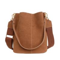 Bolso de Cubo de Cuero Temporado Bolso de Hombro de Moda de Ante Gran Capacidad Bolso Casual Retro - details 25