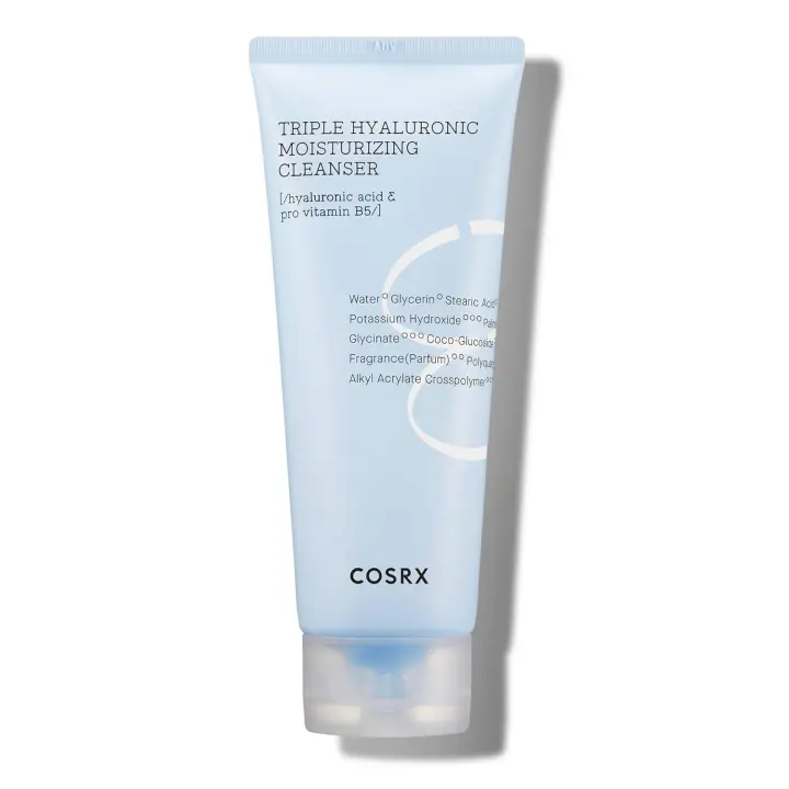 COSRX Hydrium Triple Limpiador Hidratante Hialurónico 5.07 fl.oz / 150ml |   Limpiador diario para pieles secas con ácido hialurónico y vitamina B |   Sin pruebas de animales, sin parabenos, cuidado de la piel coreano - 1