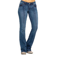 Vaqueros elásticos de tiro medio para mujer, Jeans de moda, Luscious Curvy Bootcut, Insta - details 5