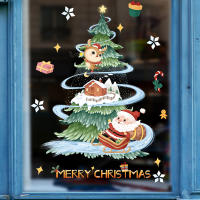 Pegatinas de Ventana de Navidad 2024 Santa Claus, Árbol de Navidad, Decoración de Fiesta - details 2