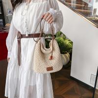 Bolso bandolera informal para mujer - Bolso de poliéster blanco de gran capacidad con correa larga fija y cierre magnético, versátil para uso diario y viajes, lavable a mano, bolso bandolera, accesorio minimalista, construcción duradera, diseño tejido tex - details 6