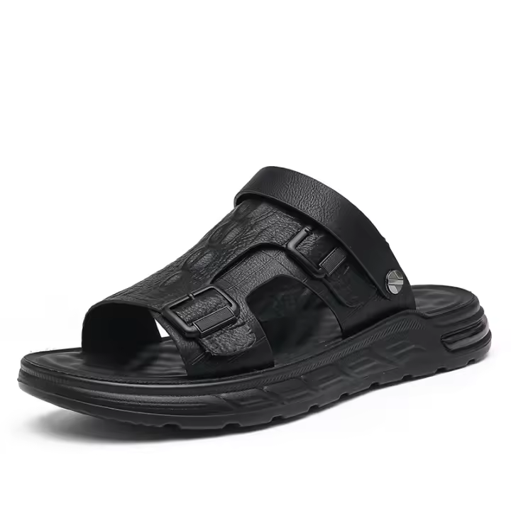 Sandalias de verano 2025 para hombre Cómodas, transpirables, resistentes al desgaste con estampado de cocodrilo y película de aire esponjado para playa - 1