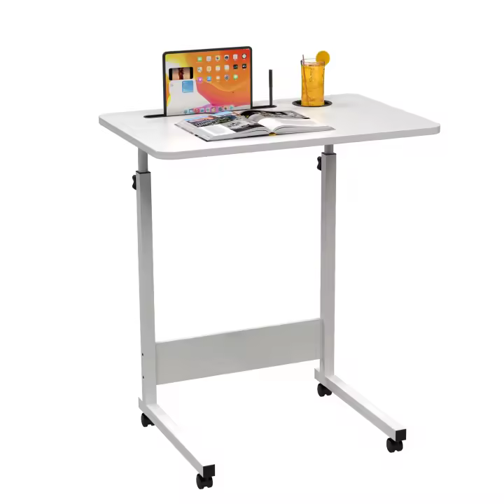 Rcynview Escritorio de Computadora Ajustable Mesa Lateral con Ruedas Escritorio Levantable - 1