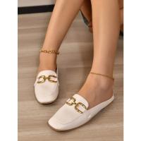 Mocasines Oxford de cuero británico para mujer, zapatos planos de moda Vintage, cómodos, informales, planos poco profundos, logotipo dorado - details 6