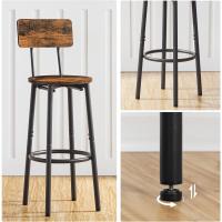 Juego de Dos Taburetes de Bar Industrial Altura Ajustable, Fácil Montaje, Negro EBK32BY01G1 - details 17