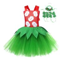 Vestido tutú para niñas de la isla hawaiana, disfraz de Lilo de dibujos animados, disfraz de cosplay elegante para niños, vestidos de princesa de fiesta Hula de playa con guirnalda de flores - details 5