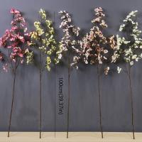 Rama de hojas de eucalipto artificiales de tacto Real, rama de flor de cerezo de seda elegante realista, flor falsa hecha a mano de plástico - details 0