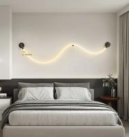 Apliques de Pared Lineales Minimalistas Lámpara de Pared Moderna Decoración del Hogar Luz de Pared Larga Para Cabecera de Sala de Estar - details 1