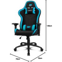 DR110 - Silla Gaming Profesional, Tejido Tejido Alta transpirabilidad, reposabrazos 4D, Ruedas silenciosas, pistón Clase 4, inclinación, cojín Lumbar y Cervical, Color Negro - details 27