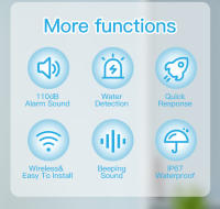 Detector de Fugas Inteligente Sensor de Inundación Inalámbrico Tuya Zigbee con Alarma para Seguridad del Hogar Mejoras del Hogar Inteligentes - details 1