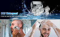 Afeitadoras eléctricas 9D para hombres calvos, afeitadoras de cabeza calva desmontables para hombres, kit de aseo para hombres 5 en 1, pantalla LED húmeda/seca, bloqueo de viaje inalámbrico recargable, maquinilla de afeitar eléctrica para hombres con - details 1