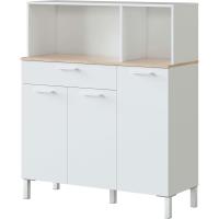 0F9940A - Alacena de Cocina, aparador Comedor, recibidor, Mueble Auxiliar 4 Puertas + 1 Cajon y Estante Interior - details 8