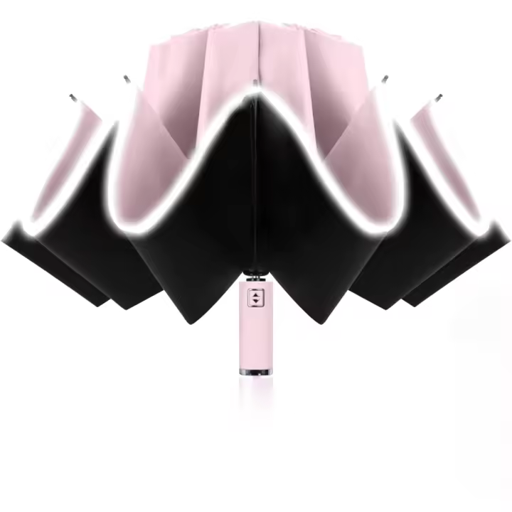Paraguas Plegable Automático, Paraguas Invertido, Paraguas Plegable Antiviento 10 Varillas para Hombre Mujer, Diámetro 105cm - 1