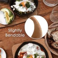 Almohadilla de corcho cuadrada gruesa de alta densidad para platos calientes, posavasos de corcho multifunción resistente al calor de 8 pulgadas, almohadillas calientes de corcho - details 4