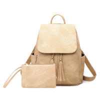 Mochila para mujer color caramelo, bolso nuevo de gran capacidad, bolso de moda, mochila con flecos. - details 1
