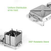 Estufa de barbacoa portátil de leña para acampar al aire libre, soplador electrónico, BRS-116, 6000W - details 1