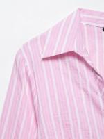 Vestido de rayas con cuello en V para mujeres europeas y americanas - details 6
