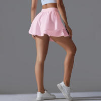 Falda de tenis de bádminton para mujer, interior, secado rápido, elasticidad, doble capa, yoga - details 11