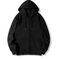 Sudadera De Capucha Con Cremallera Para Hombre Color Sólido Estilo Clásico Abrigo Casual De Temporada Otoño-caso - details 2
