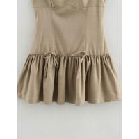 Vestido corto sin mangas con lazo de cinco colores estilo primaveral - details 46
