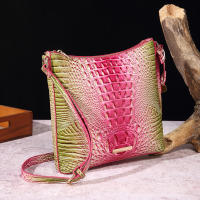 2025 nuevo mensajero portátil para mujer, bolso retro para mujer, bolso de mensajero Brahman de cocodrilo multicolor - details 16
