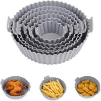 Molde para freidora de aire de 6 piezas, plato para Pizza, bandeja para parrilla, cesta para hornear, accesorios, herramienta de cocina, Gel de sílice - details 1