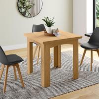 Mesa de comedor extensible rectangular, 4-8 personas, haya, 80-160 cm - details 2