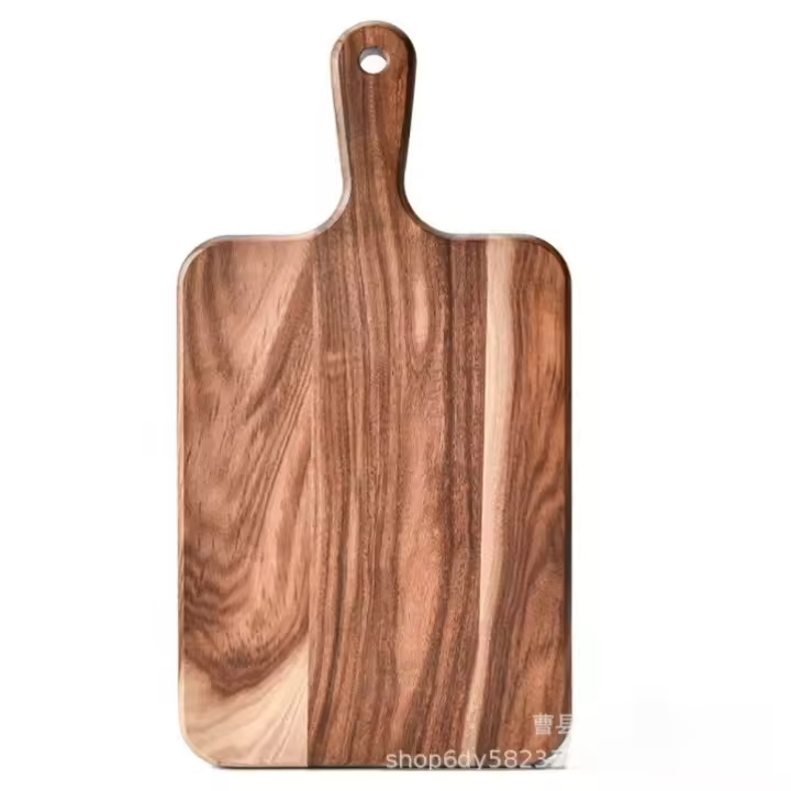 Tabla de Cortar de Madera Acacia Natural Hecha a Mano, Duradera, Resistente al Desgaste, Elegante y Antibacteriana para Carne, Verduras, Pan y Carne Cocina - 1