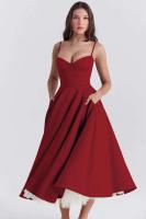 Ohsisa 2025 verano de gama alta princesa malla francesa gran Swing doble capa Sling vestido Casual de mujer - details 9