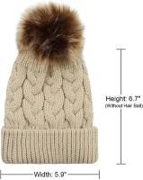 Gorro de punto para bebé recién nacido, cálido gorro redondo, doble uso, madre y bebé, nuevo, otoño e invierno - details 5