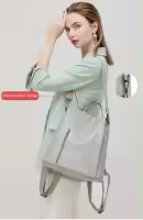Mochila De piel auténtica para mujer, bolso de hombro de piel de vaca con retales, antirrobo, para viaje, universidad, 2023 - details 11