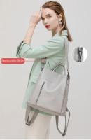 Mochila De piel auténtica para mujer, bolso de hombro de piel de vaca con retales, antirrobo, para viaje, universidad, 2023 - details 11