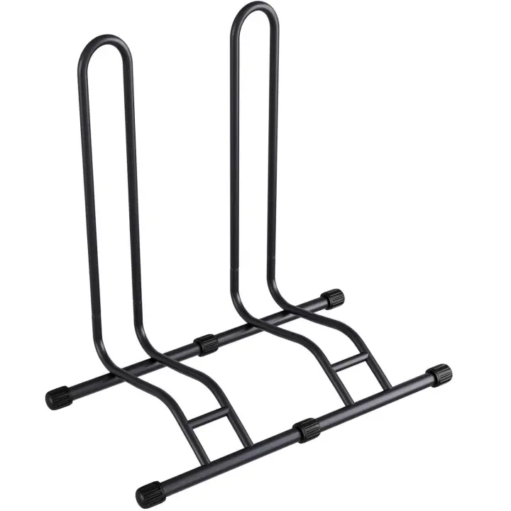Soporte de bloqueo de almacenamiento de bicicletas con diseño Reversible, soporte de almacenamiento de 2 bicicletas, soporte de estacionamiento de piso de bicicleta, estante de bicicleta - 1