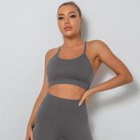 Nessaj-Sujetador deportivo sin costuras a prueba de golpes, top corto sexy de cuello bajo para yoga y fitness - details 12