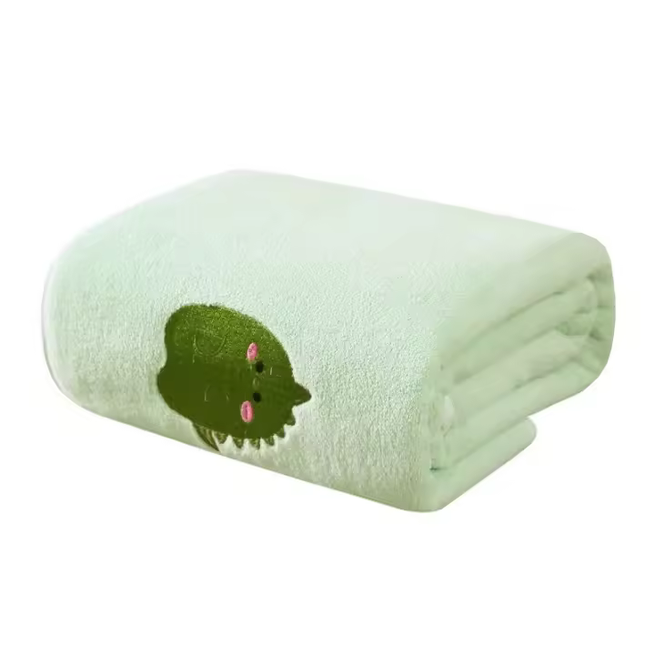 Toalla de Baño para Bebé Suave y Ligera con Patrón Bordado Absorbente No Pill Tamaño 43*41 pulgadas - 1