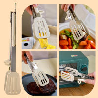 Pinzas de silicona de acero inoxidable para alimentos, pinza antiadherente de fácil limpieza para ensalada y barbacoa - details 5
