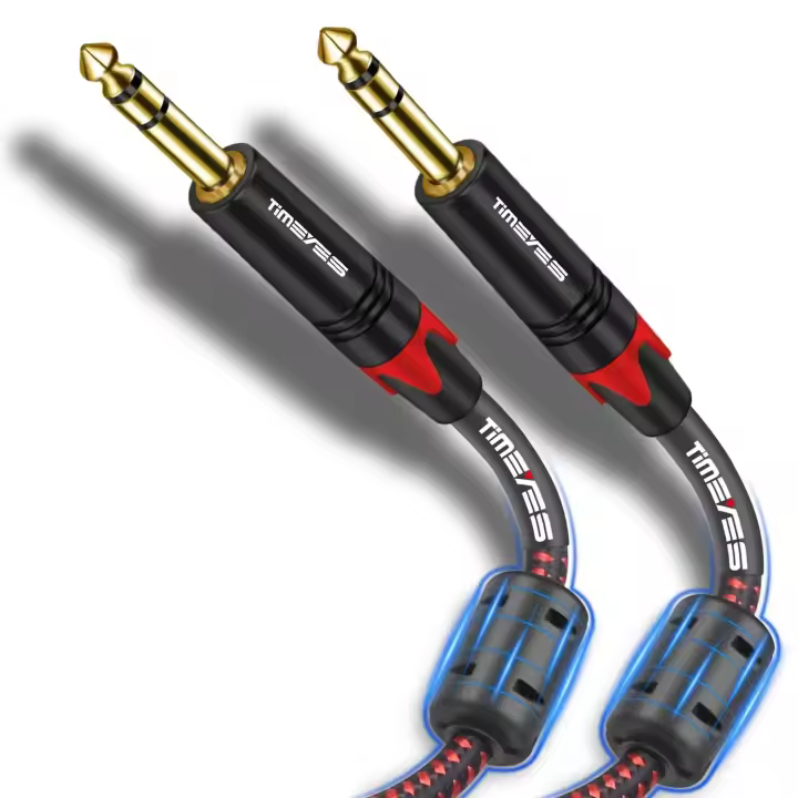 Cable para Guitarra Eléctrica TIMEYES Jack de 6.35mm TRS Desigualizado Longitud de 1-4.99m - 1