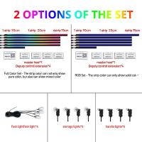 Streamer-luces de Ambiente de coche a todo Color, tira de atmósfera acrílica oculta, Control por aplicación Universal, LED RGB, Interior, 64 colores - details 1
