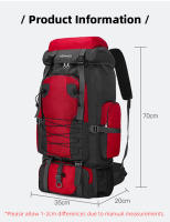 Mochila GRANDE DE 80L para acampar, mochila táctica impermeable para deportes al aire libre, viajes, senderismo, Trekking, Montañismo - details 0